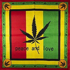 Бандана BAN-097 Peace and Love Cannabis