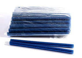 Клей для термопістолета 30см 0,7см кольоровий з глітером Синій