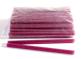 Клей для термопістолета 30см 1,1см кольоровий з глітером Рожевий