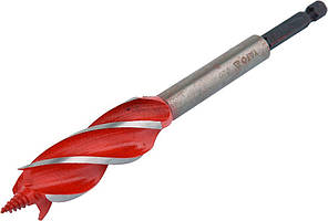 Свердло для дерева HRC 40-45 Ø = 20 мм L = 165 мм з 4 крайками HEX- 1/4" Yato YT-44685
