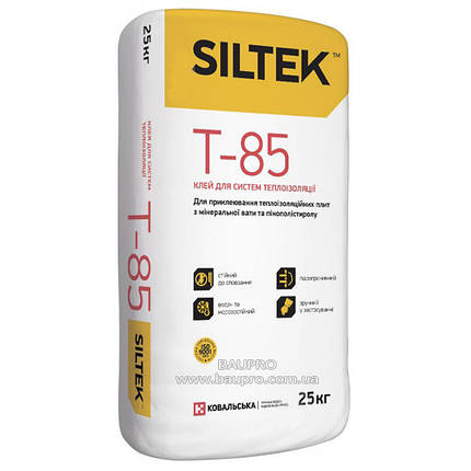 Клей SILTEK Т-85 для систем теплоізоляції, 25 кг, фото 2