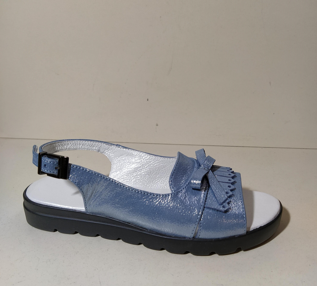 STTOPA Розміри 36-41. Босоніжки великих розмірів шкіряні. 298-3641 Блакитні, фото 1