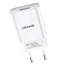 Мережевий зарядний пристрій USAMS US-CC075 T18 (1USB 2.1A) білий