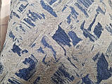 Комплект подушок беж із темно-синім візерунком 2 шт., фото 3