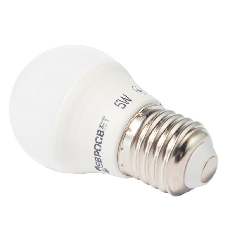 Лампа світлодіодна ЄВРОСВЕТ 5Вт 3000К Р-5-3000-27 E27, фото 1