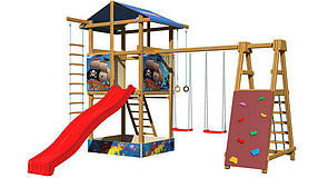Дитячий спортивний дерев'яний майданчик SportBaby-9, розмір 3.15х 4 х 4.2 м