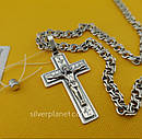 Комплект! срібний ланцюжок і кулон-хрестик 925 проби, фото 8