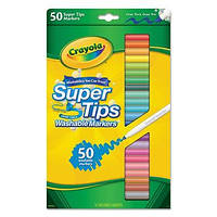 Фломастеры смываемые Super Tips Washable 50 цветов, Crayola (Крайола)