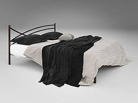 Двоспальне ліжко Гвоздика Tenero 120х190 см металева на ніжках з узголів'ям