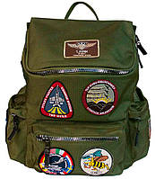 Рюкзак Top Gun backpack with patches (оливковый)