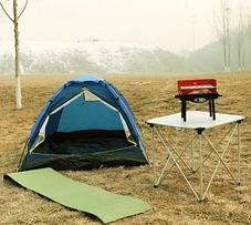 Двомісна Палатка 205х105х105 см для кемпінгу з москітною сіткою KingCamp Monodome 2 синя, фото 2