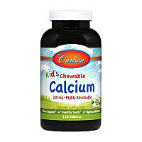 Кальцій для дітей Carlson Labs kid's Chewable Calcium 250 mg 120 tab вітаміни жувальні