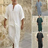 Довга чоловіча туніка, тауб, чоловіче плаття з натурального льону. р 42-74+ плазайз, фото 6