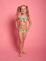 Оптом детский разноцветный купальник для девочек (арт. 11-9533) 28р-36р. с фламинго