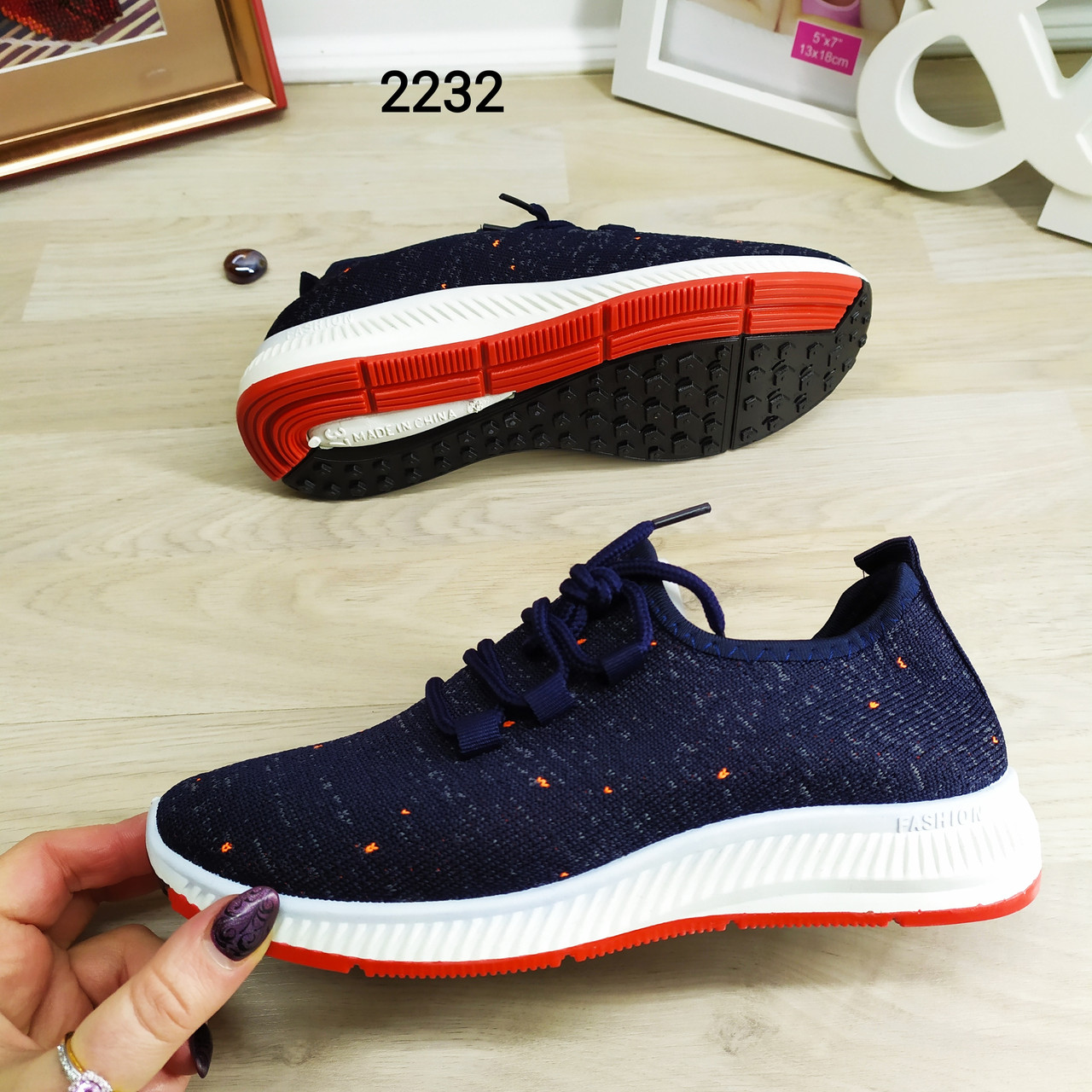 Жіночі кросівки, мокасини текстильні темно сині