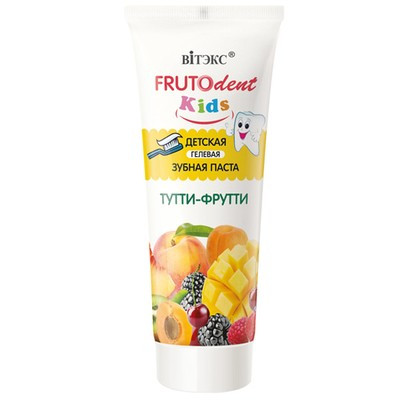 FRUTOdent Kids ДИТЯЧА ГЕЛЕВА ЗУБНА ПАСТА ТУТТІ-ФРУТТІ _Витэкс