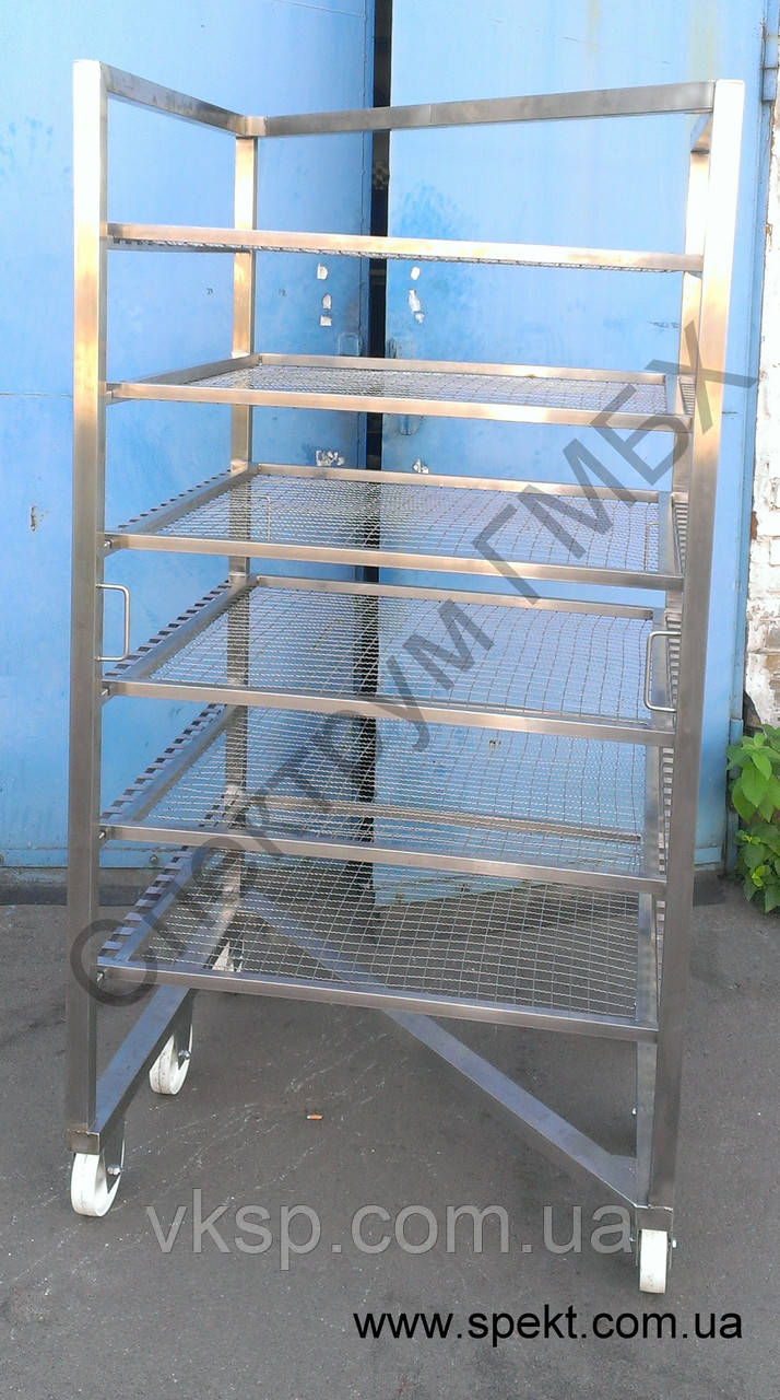 Рама коптильна тип Z 6 полиць у комплекті з коптильними сітками