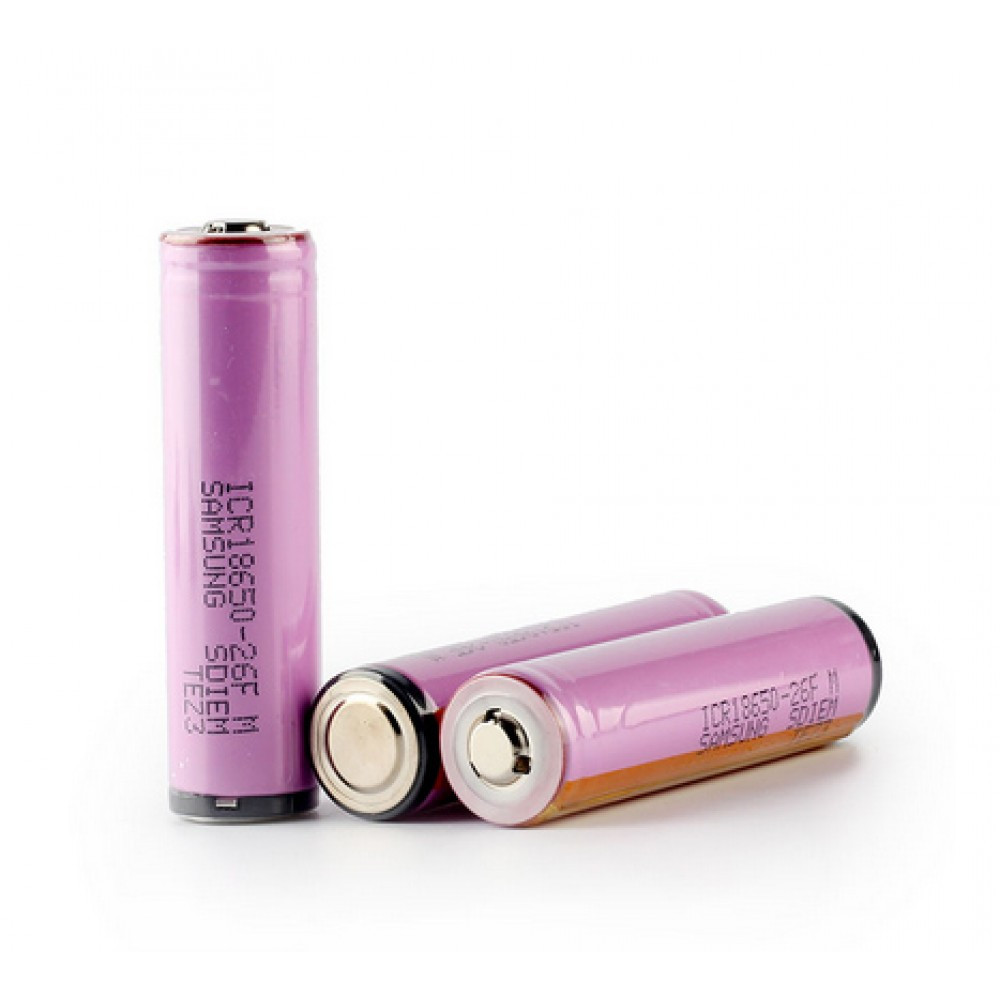 Акумулятор 18650 Li-ion Samsung 2600mAh ICR18650-26F M із захистом, фото 1