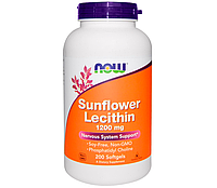 Sunflower Lecithin 1200 mg NOW, 200 капсул