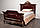 Односпальне ліжко з дерева на замовлення, дерев'яне ліжко, ліжко в класичному стилі, ліжко 1 місце, фото 6