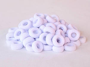 Махрова гумка Калуш Ø 2.5 см біла 100 шт/уп.