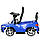 Дитяча машинка Mercedes на акумуляторі каталка-толокар Bambi M 3186 з батьківською ручкою Синя, фото 4