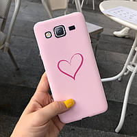 Чехол Style для Samsung J5 2015 / J500 Бампер силиконовый Розовый Heart