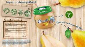 Фруктове пюре GERBER (Гербер) скло