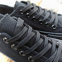 38 р Чорні кеди конверси в стилі кеди Converse all star сітка низькі конверы кросівки текстиль, фото 3