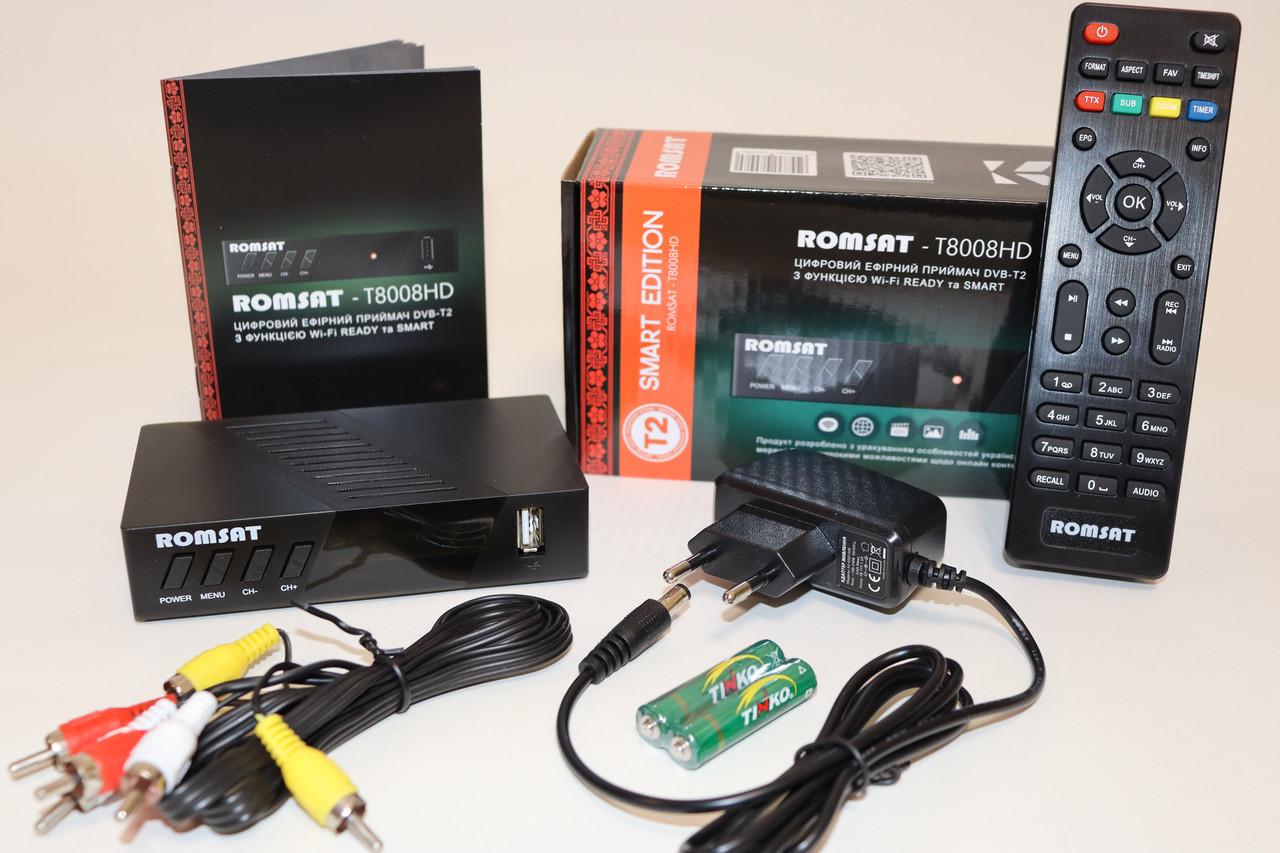 Romsat T8008HD цифровий ефірний DVB-T2 ресивер, фото 1