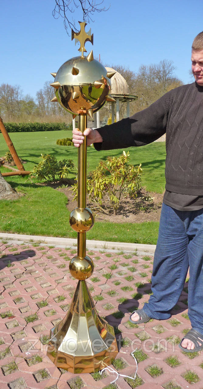 Шпиль-булава металева "під золото", фото 1