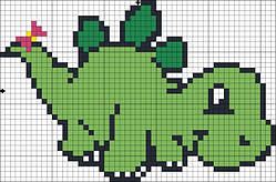 Алмазна вышивка. Картинка-наліпка Діно