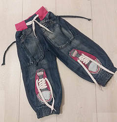 Штанці для дівчинки, з аплікацією Кеди, Lilitop