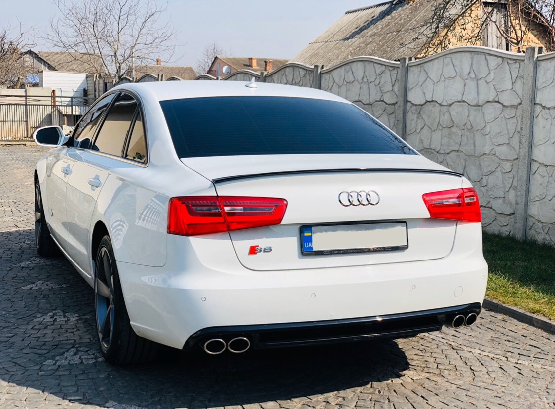 Спойлер Audi A6 C7 (тонкий) сабля тюнінг