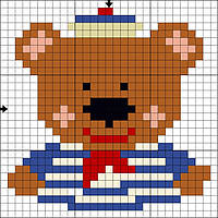 Алмазна вышивка. Картинка-наліпка Ведмежата