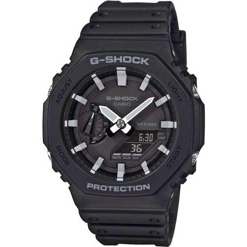 Полімерні чоловічі наручні годинники Casio G-Shock GA-2100-1AER оригінальні японські з полімерним ремінцем