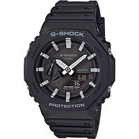 Полимерные мужские наручные часы Casio G-Shock GA-2100-1AER оригинальные японские с полимерным ремешком