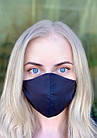 Захисна маска на обличчя багаторазова Silenta Woman, Чорна, фото 2