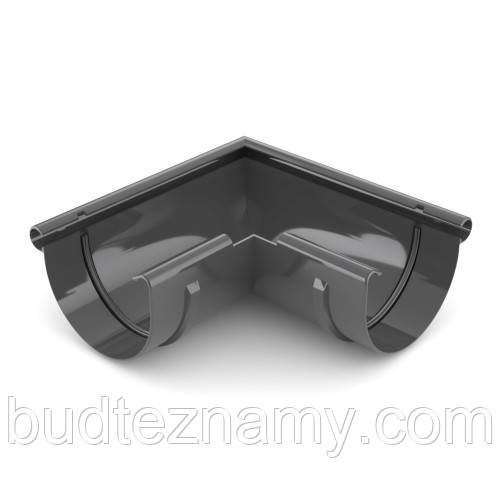 Кут зовнішній 90 градусів Графіт BRYZA 125 мм, система 125/90 — RAL 7021.