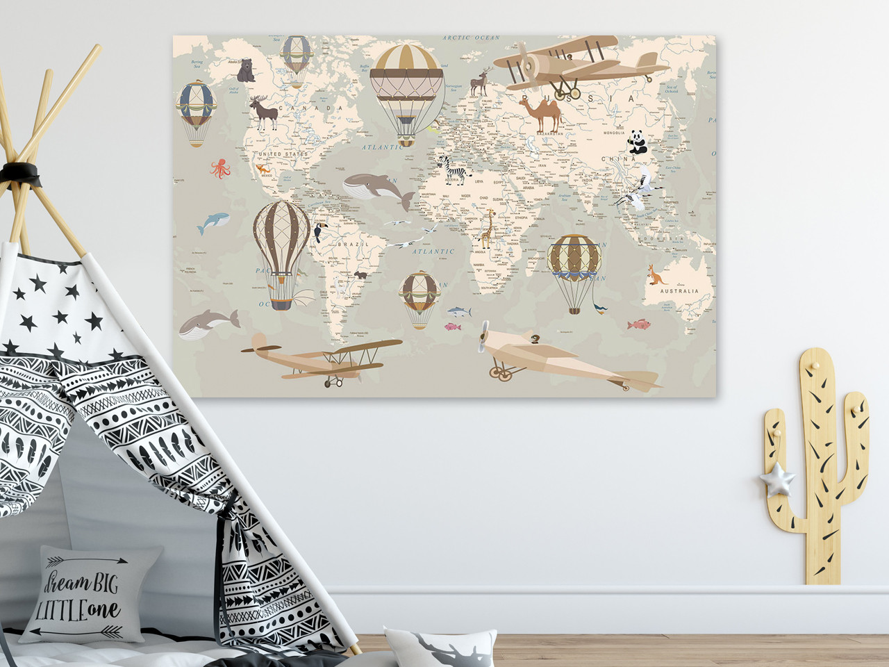 Картина IDEAPRINT "Дитяча карта", фото 1