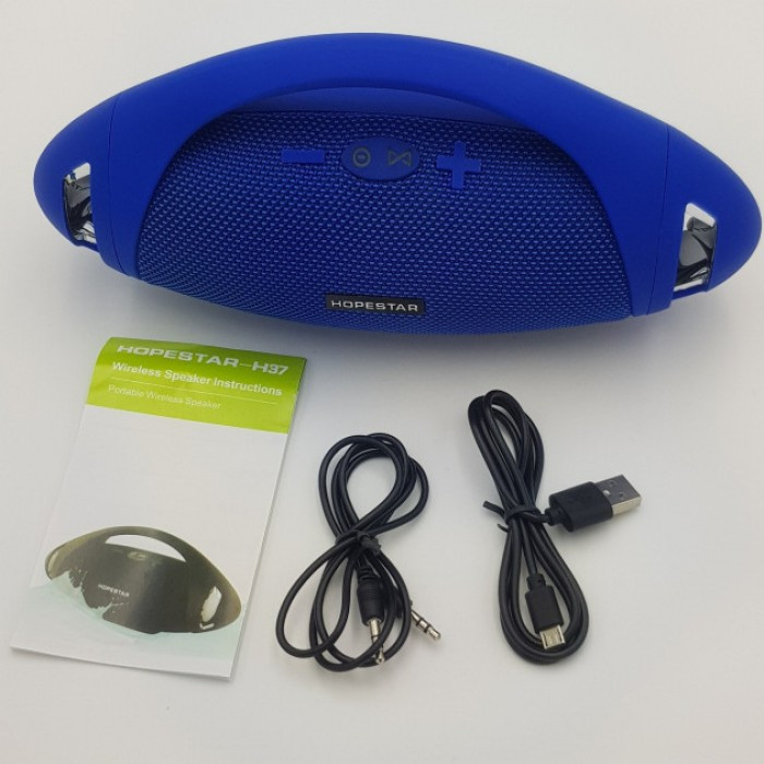 Портативная bluetooth стерео колонка спикер Hopestar H37 Синий - фото 5 - id-p1128500367