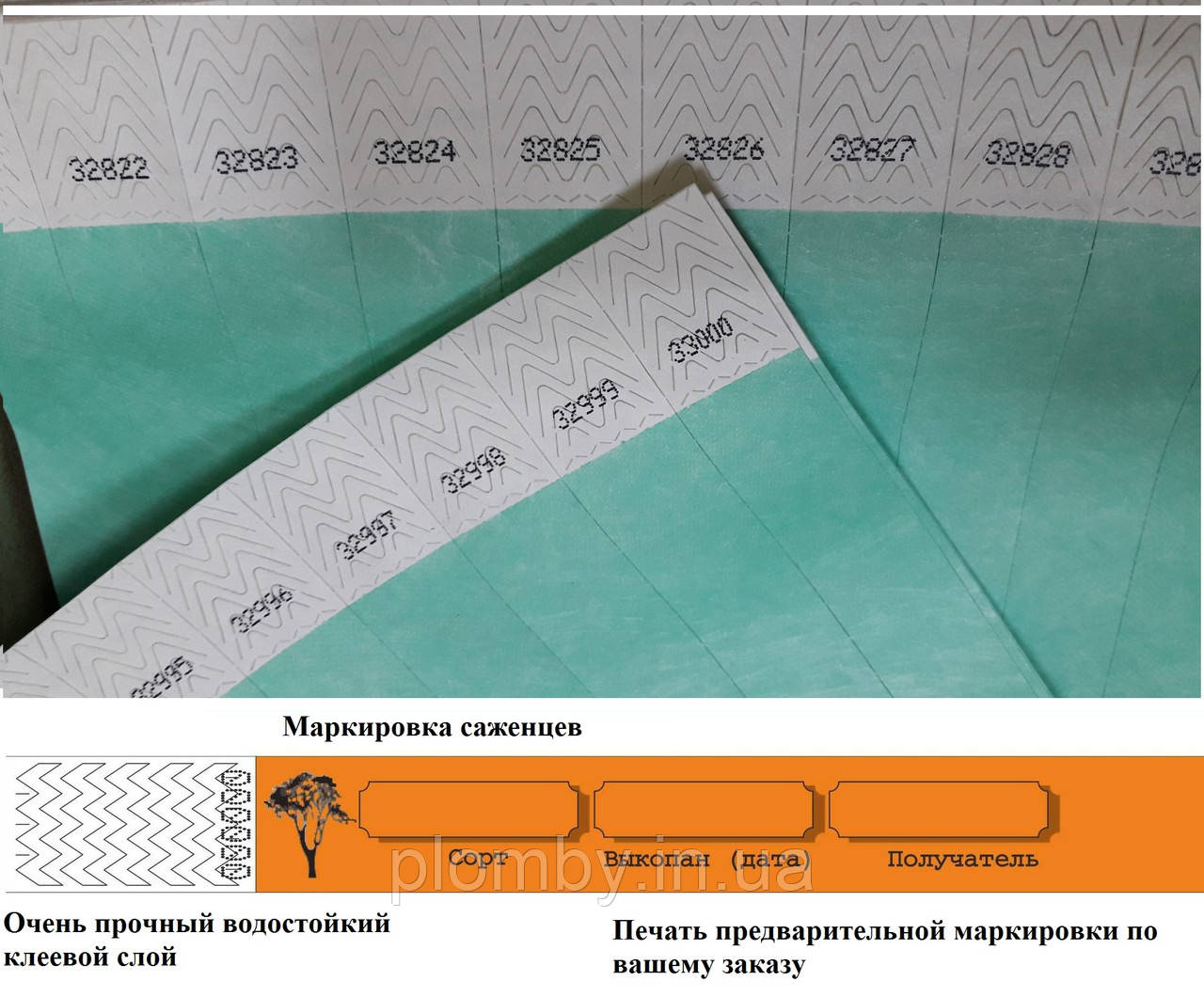 Бирка для маркування саджанців та квітів TYVEK