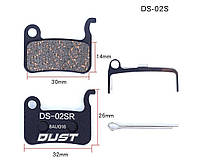 Тормозные колодки дисковые для велосипеда, DUST DS-02S (Shimano Deore / SLX / XT / XTR), полу-металл