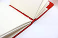 Шкіряний блокнот щоденник червоний 20.5*15 см, фото 3