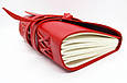 Шкіряний блокнот щоденник червоний 20.5*15 см, фото 5