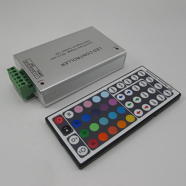 Контролер світлодіодної стрічки RGB 12A, пульт на 44 кнопки, радіоуправління