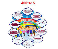 Правила дружби - стенд для 1 класу