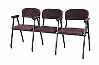 Секция стульев "Алиса-трио П" с подлокотниками