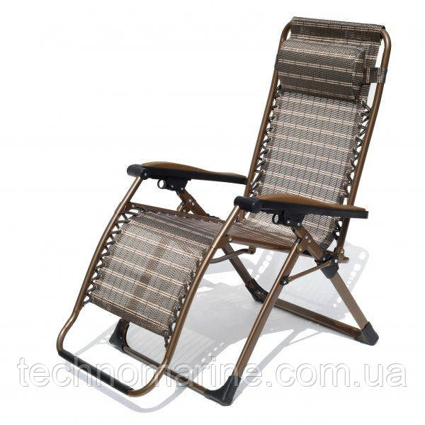 Крісло шезлонг складне тканинне з підлокітниками ZD-X1136, фото 1