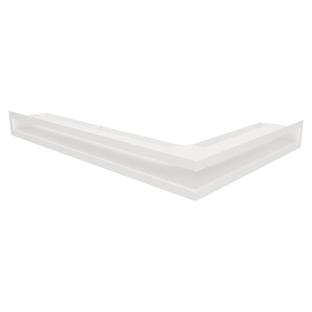 Вентиляційна решітка для каміна кутова ліва SAVEN Loft Angle 60х400х600 біла